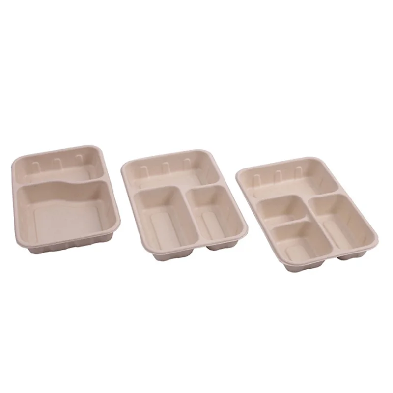 biodegradable fast food take away lunch box pulp molded tableware paper dishes making machine