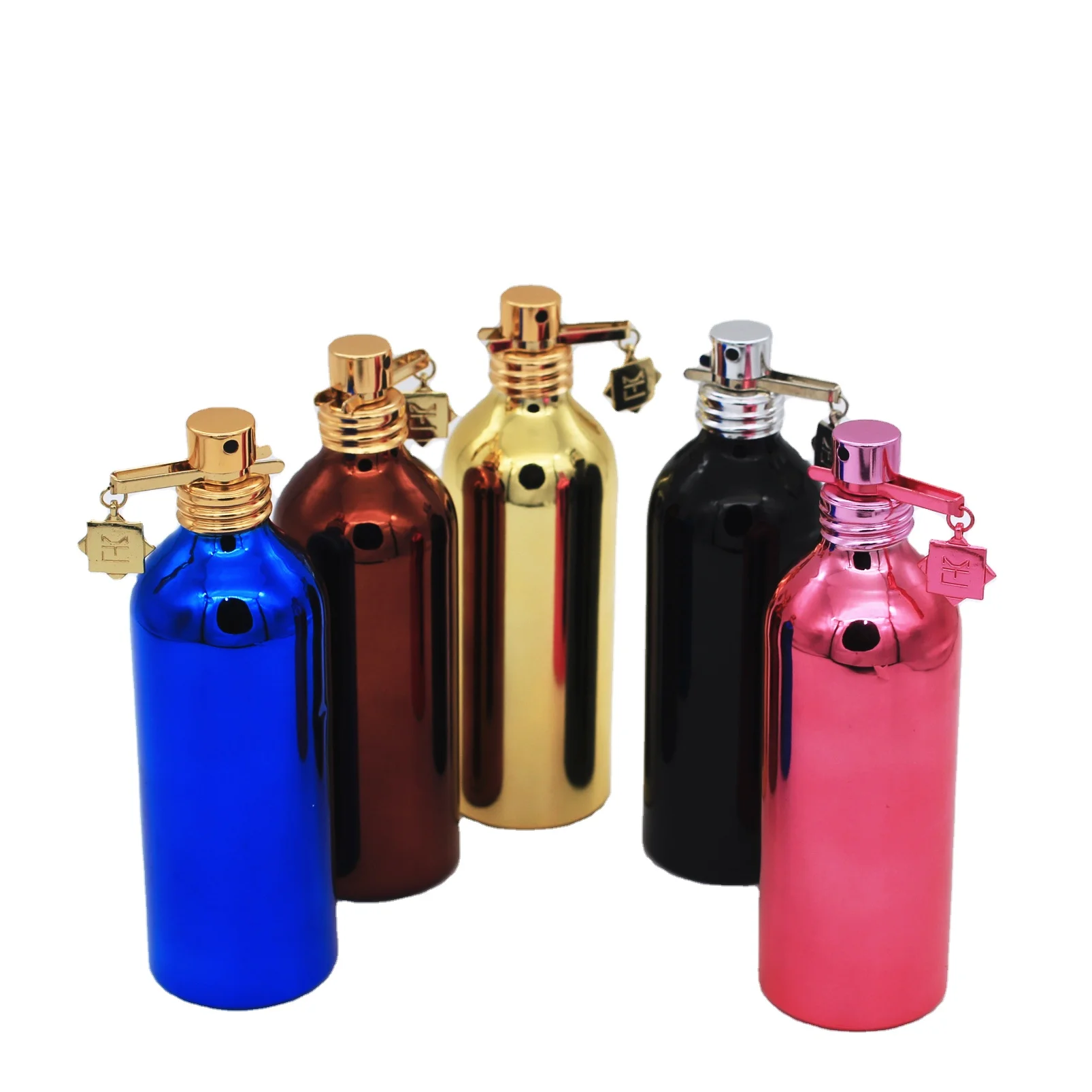 wholesale fancy luxury atomizer UV pump aluminum 30ml 50ml 120ml perfume spray bottle