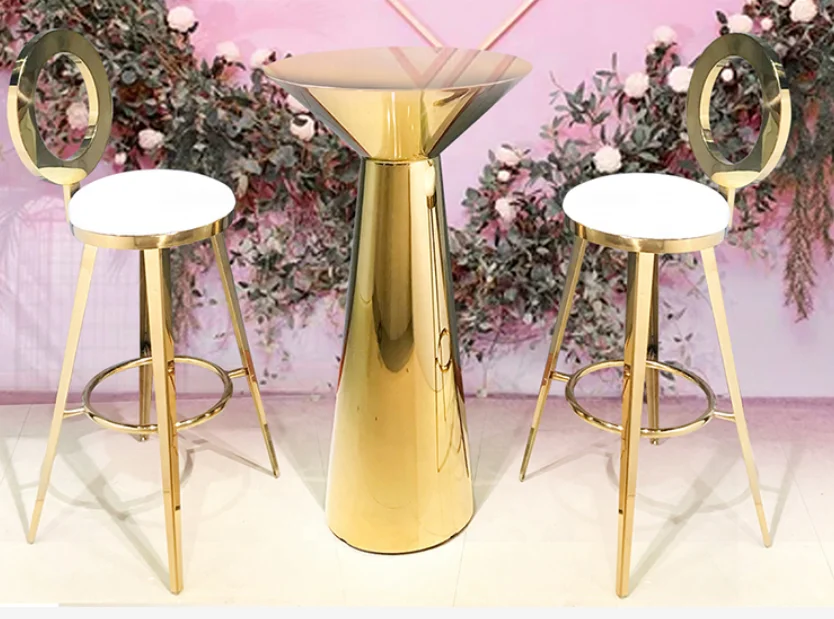 Customized Mirror Wedding Gold Stainless Steel Round Cylinder Plinth  cake stand For Wedding Decoration