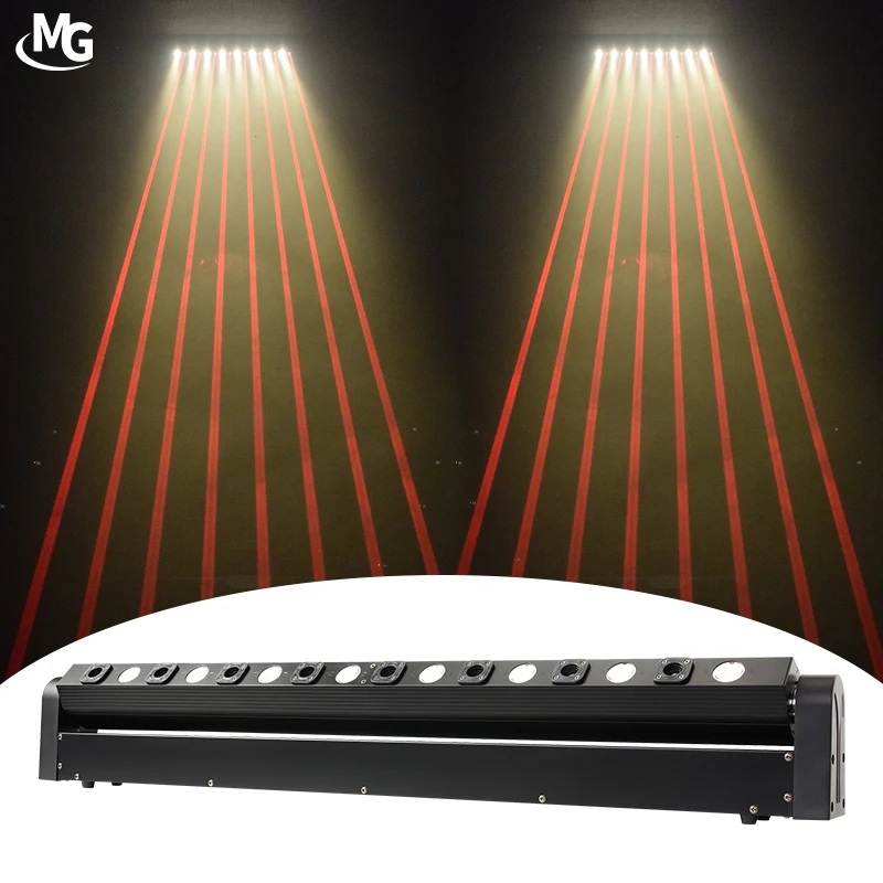 500MW 8 Eyes Moving Head Beam + 8pcs Moving Head Red Laser Bar Light Laser Stage Projector High Quality Laser Show Light