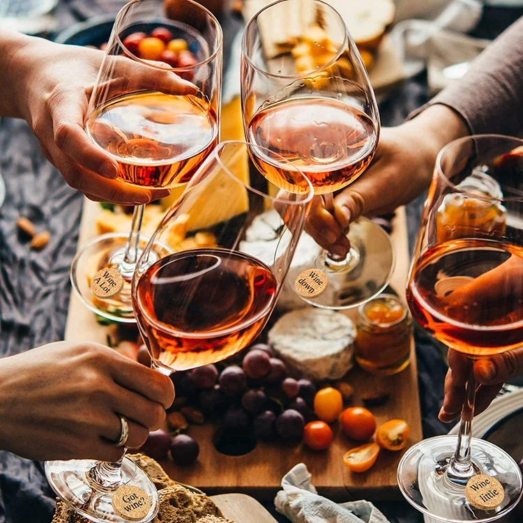 12 Pack cork wine glass charm rings for Party Supplies Wedding Decoration