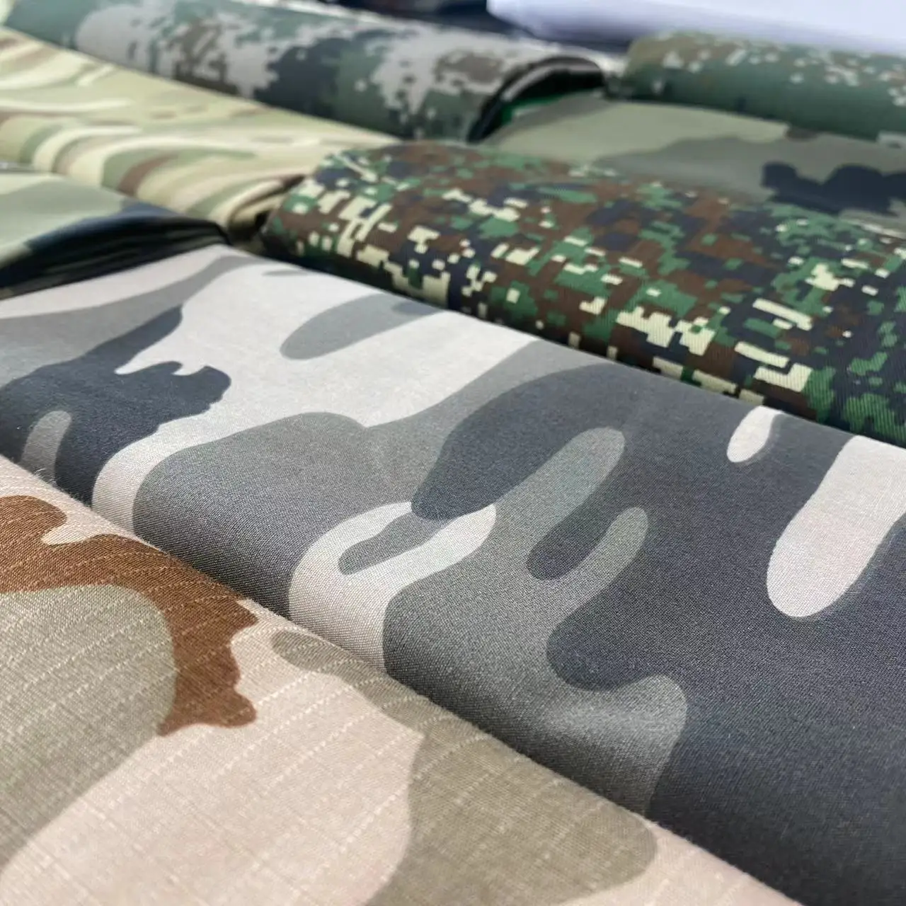qingdao trade anti infrared pu coating waterproof multicam 80polyester 20cotton tc  camouflage  ribstop for uinform garment