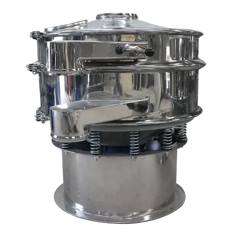 All stainless steel D600mm 60 Micro Mesh Not Blocking Screen mechanical  Vibrating vibratory Sieve Flour Sifting In Flour Mill