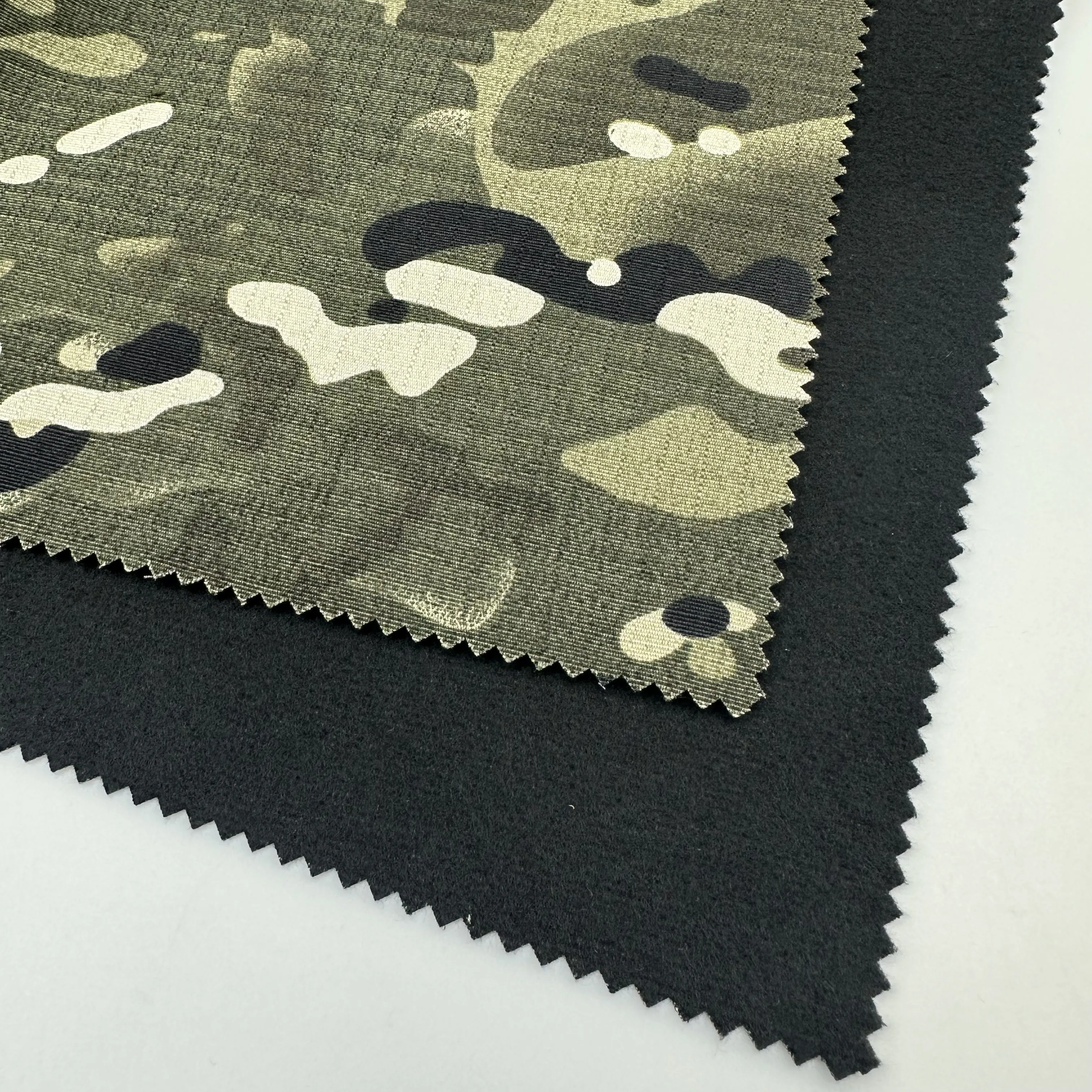 TC 80/20 rip-stop polyester/cotton brush bonded printed greta wear camo print compound fabric for workwear
