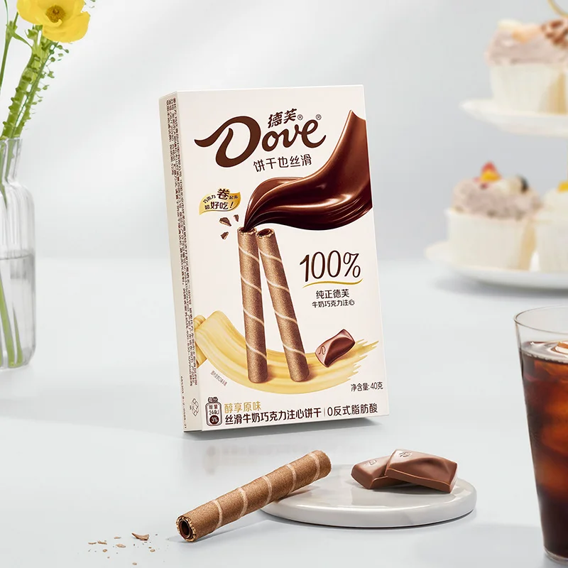 Лидер продаж экзотические закуски вафельные рулоны шоколадные 40 г шоколадное печенье