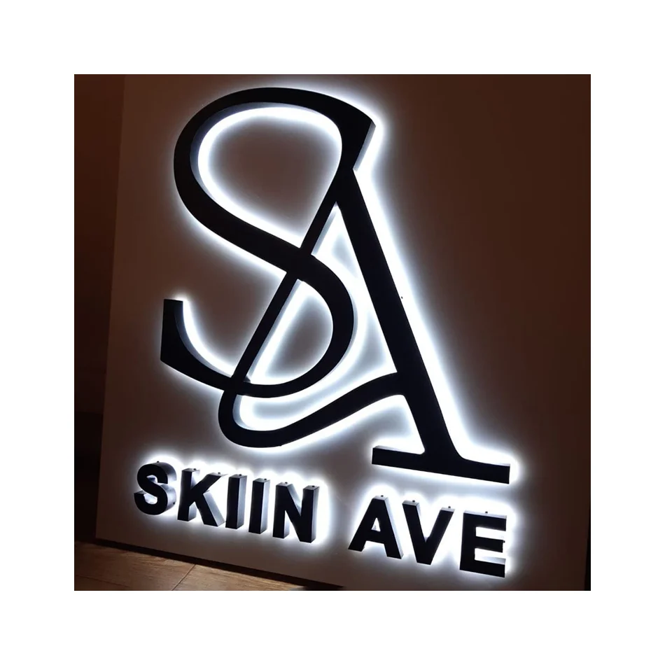 Free design led sign board outdoor advertising custom 3d led illuminated letter signs custom led sign logo