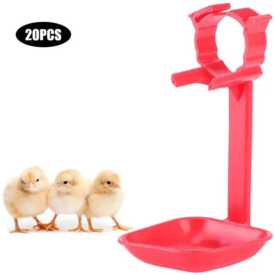 Plastic Bird Coop Chicken Drip Cup Chick Nipple Drinker Poultry Water Feeder Dripping Cup Automatic Drinking Water Hanging Cups