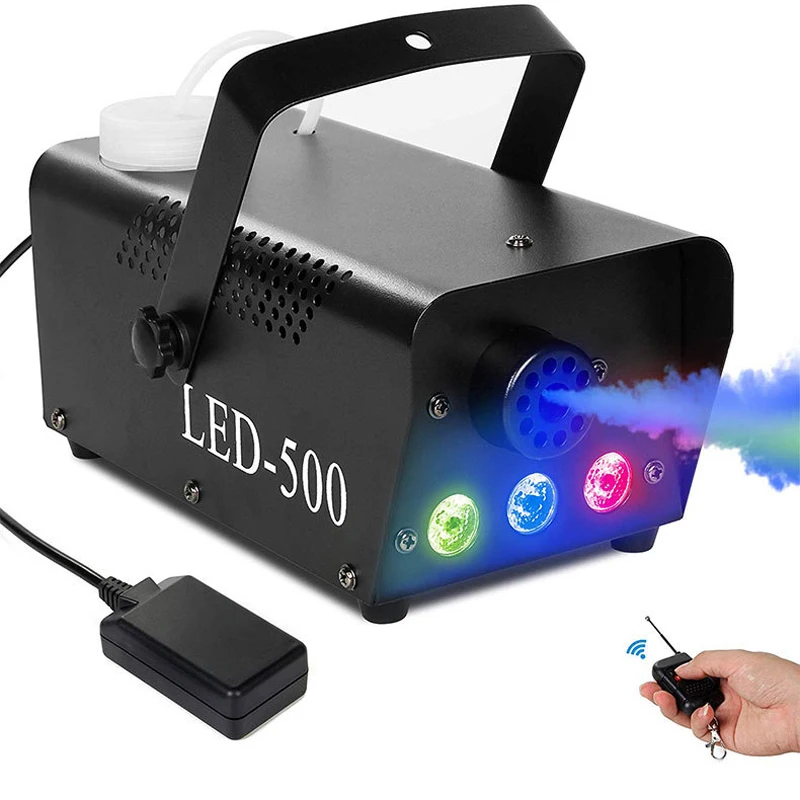 500W Light Wedding Party Show Dj Disco Club Night  Mini Fog Machine Hazer Equipment With Led Smoke Machine