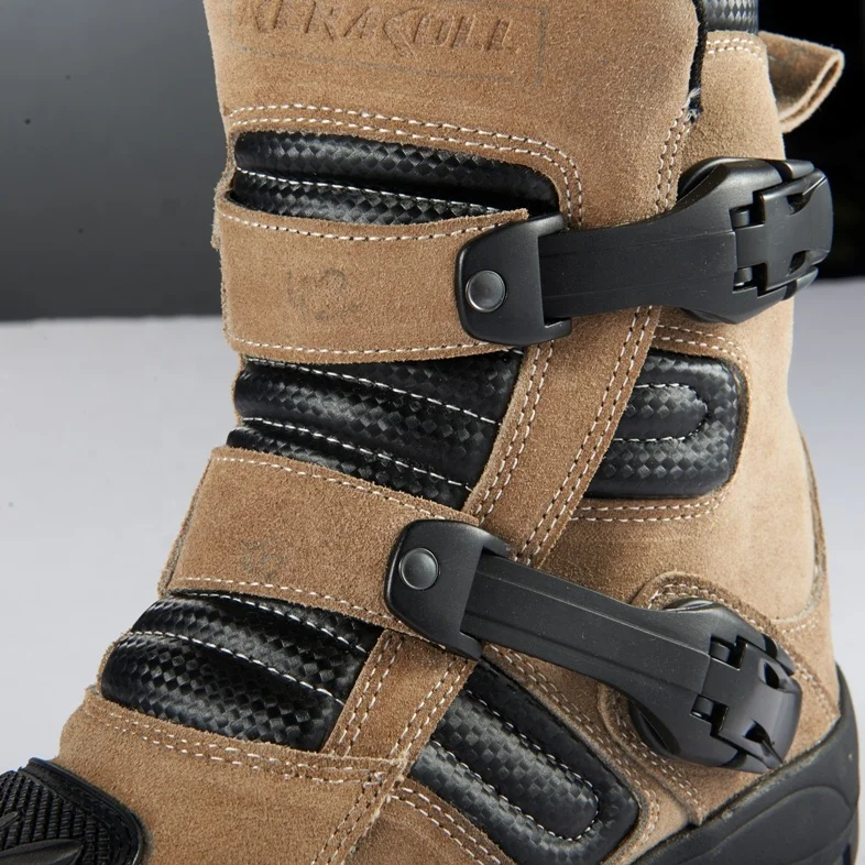 DUHAN Sport Style Hard Sole Moto Travel Boots Leather Motorcycle Boots Motorcycle Riding Shoes For Riders