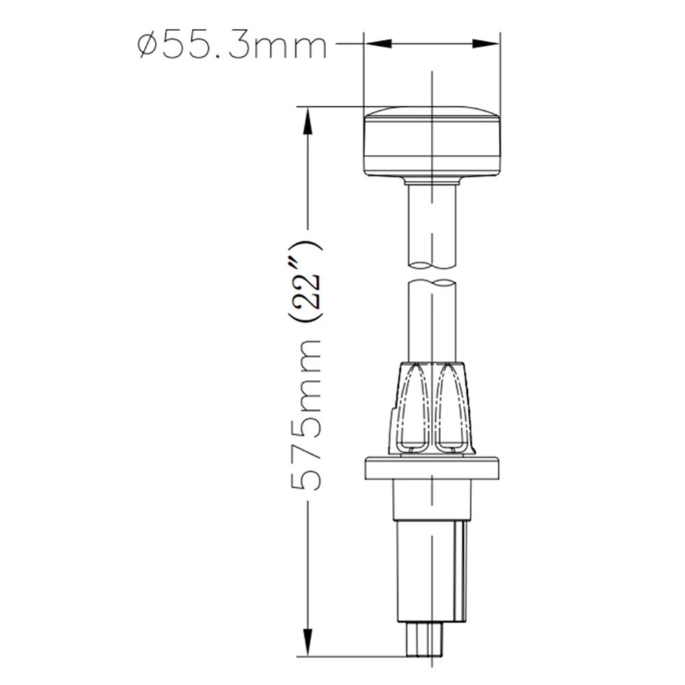 ANHEART Marine Yacht Waterproof Plug-in Anchor 2 Nautical Mile All Around White Stern Navigation Boat Lighting