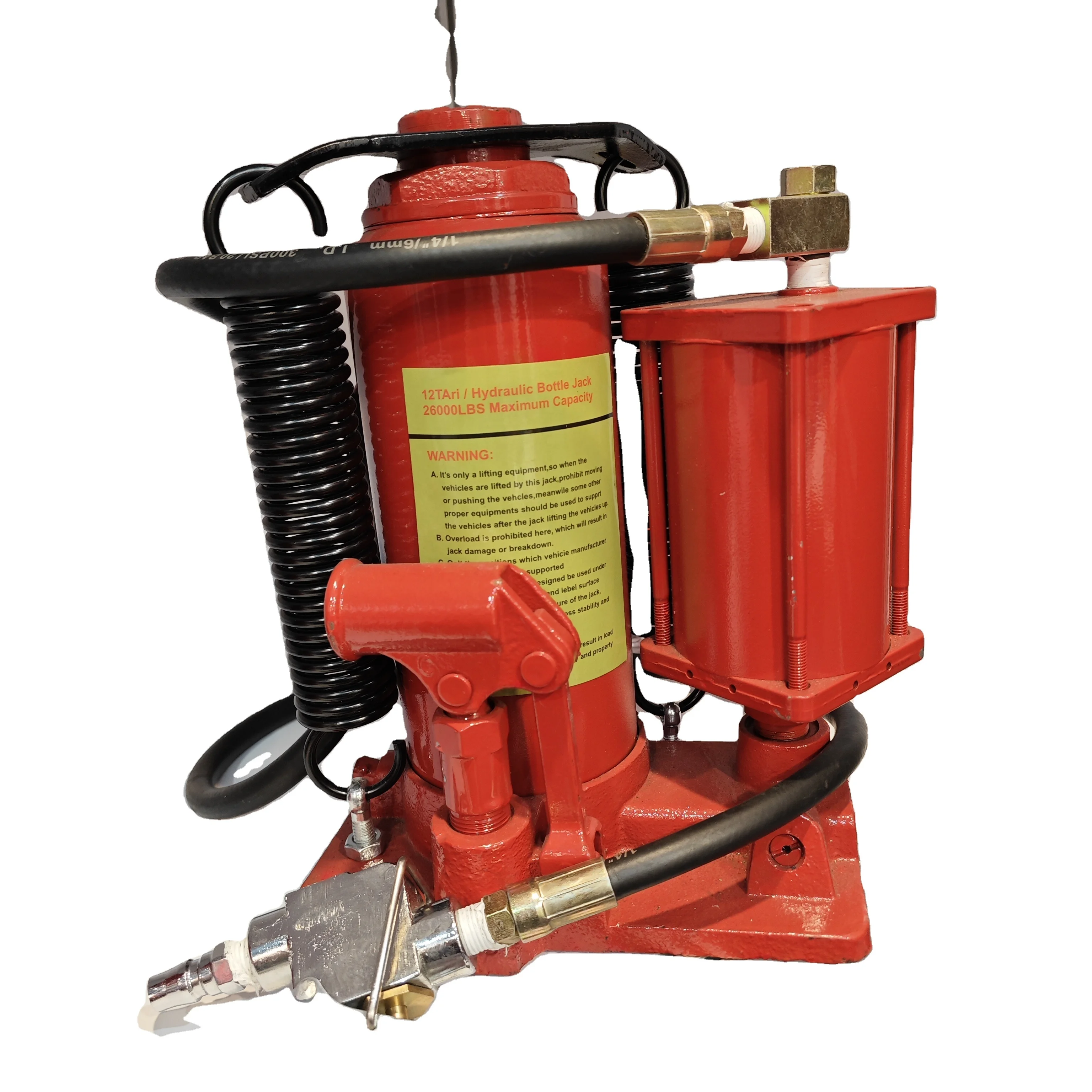 adjustable steel 12 Ton air compressor jack pneumatic hydraulic bottle jacks pneumatic bottle jack bottle air jack