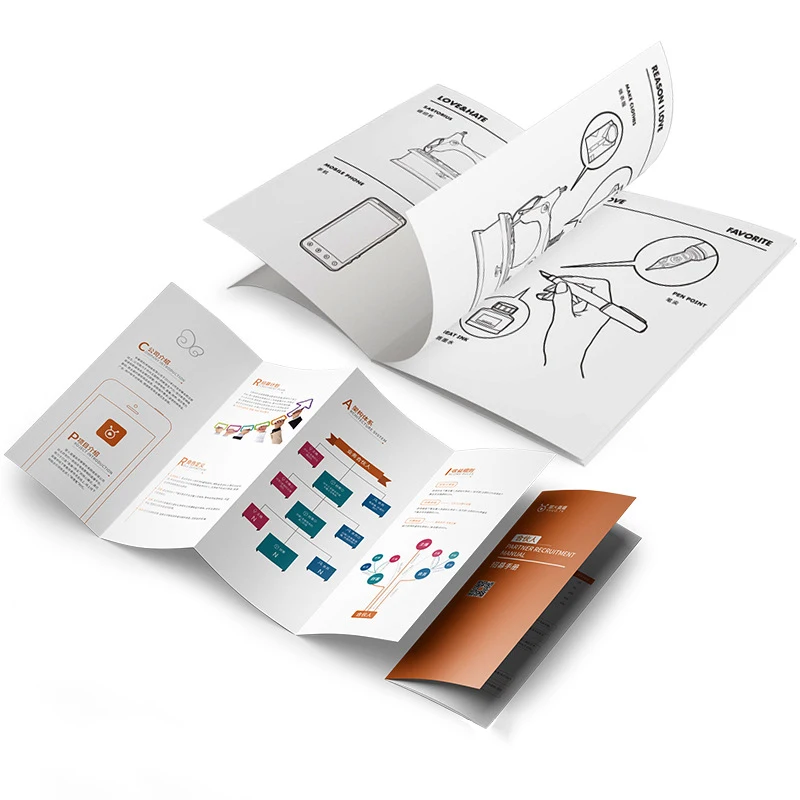 Customized Color Printing Cheap Business Folded Paper Brochure Flyer