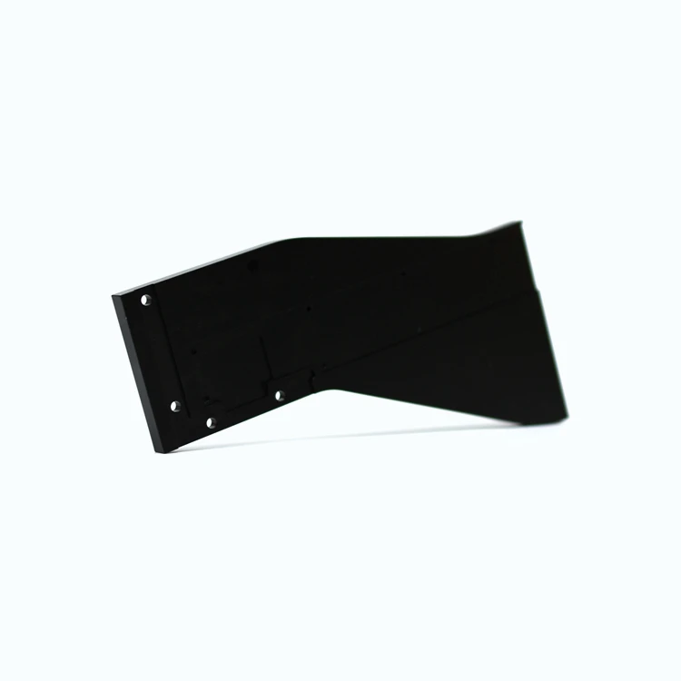 Manufacturers wholesale turning precision parts black anodized aluminum panel with bolt holes cnc machining services