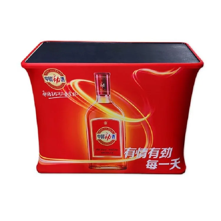 Custom Design Portable Installation Foldable Trade Show Display Table Pop Up Promotion Counter