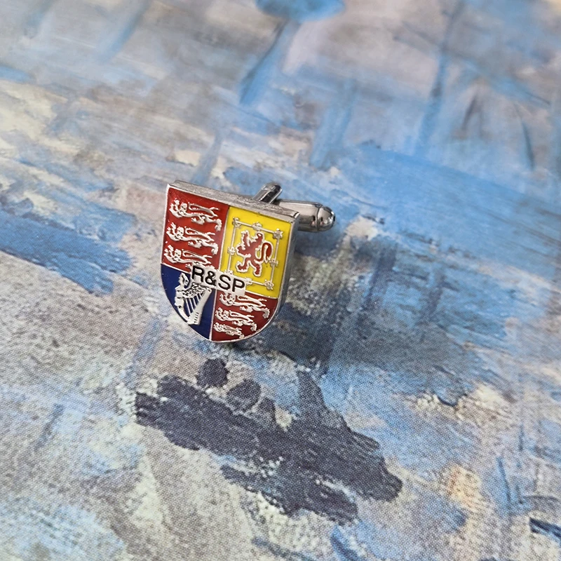 Hot Selling Cufflinks Own Design Logo Metal Cufflinks Green Leaf Square Shape Custom Cufflinks for Men Luxury