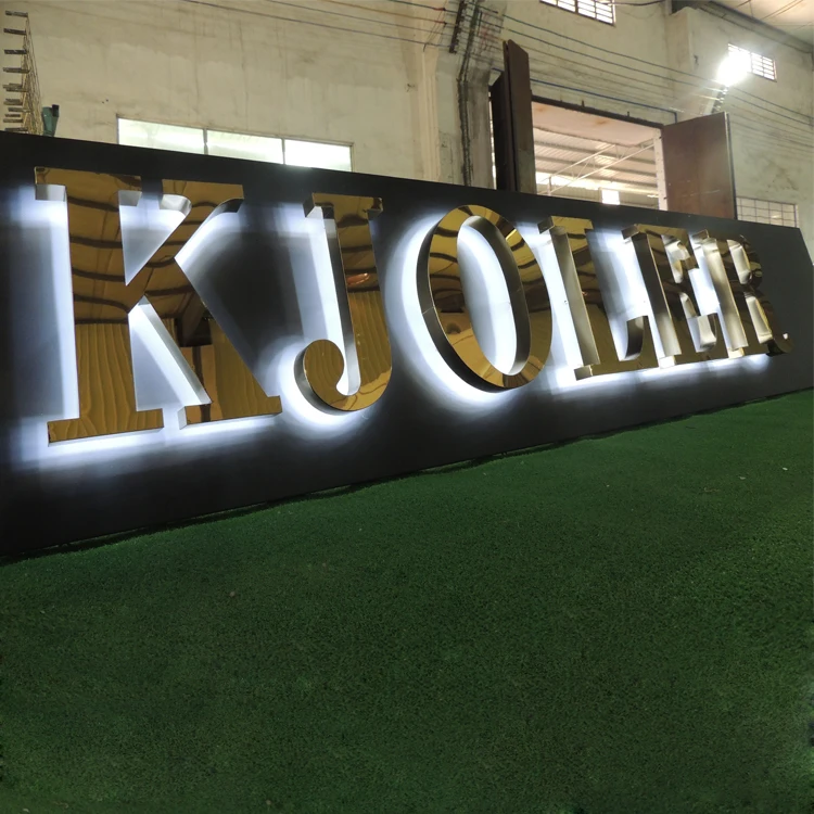 Wholesale Custom Business 3d Logo Metal illuminate LED Letter Sign Metal led illuminated sign custom led sign board for business