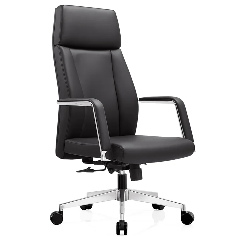 Low Price Modern Black High Back Pu Ergonomic Swivel Office Chairs Oem Produce Executive Luxury Leather Office Chair For Sale