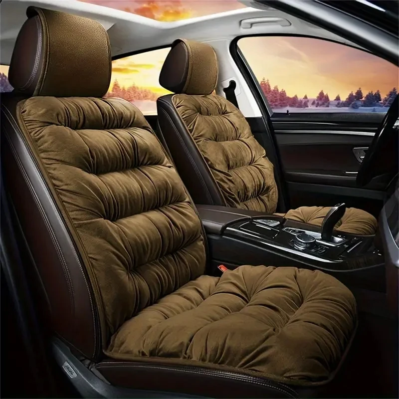 New Car Winter Seat Cushion Warm Soft Cushion Car Front Fleece Liner Cushion Flocking Supplies Cover Seat Seat Cover Cotton