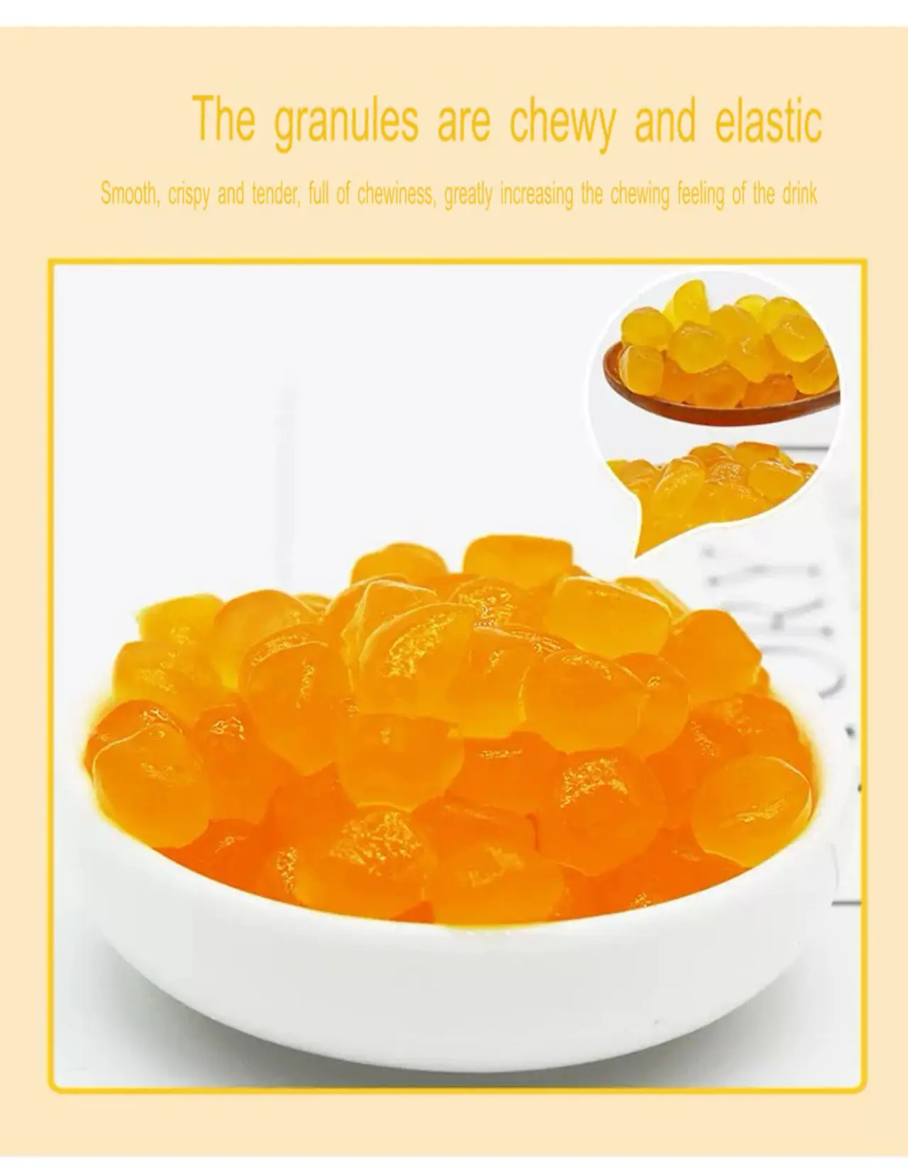 1 kg is an instant mango -flavored crystal Poba juice konjac jelly ball