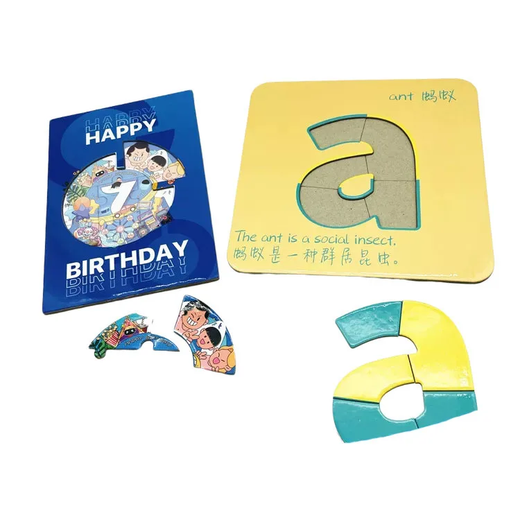 3d custom paper tazos jigsaw kids learning children eva foam alphabet diy plastic quality mini puzzle