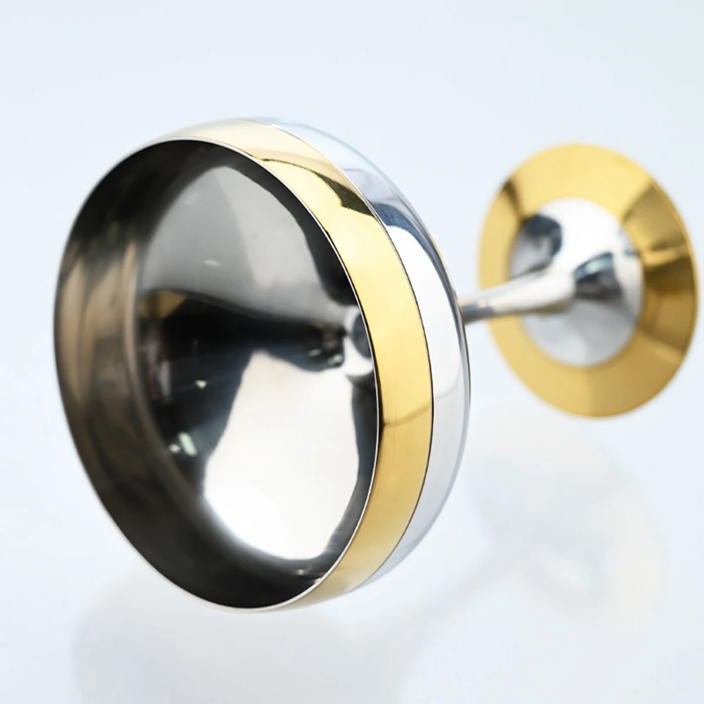 2024 New Stainless Steel Handicrafts Metal Material Wine Cup with Polishing Tableware Brass Glass