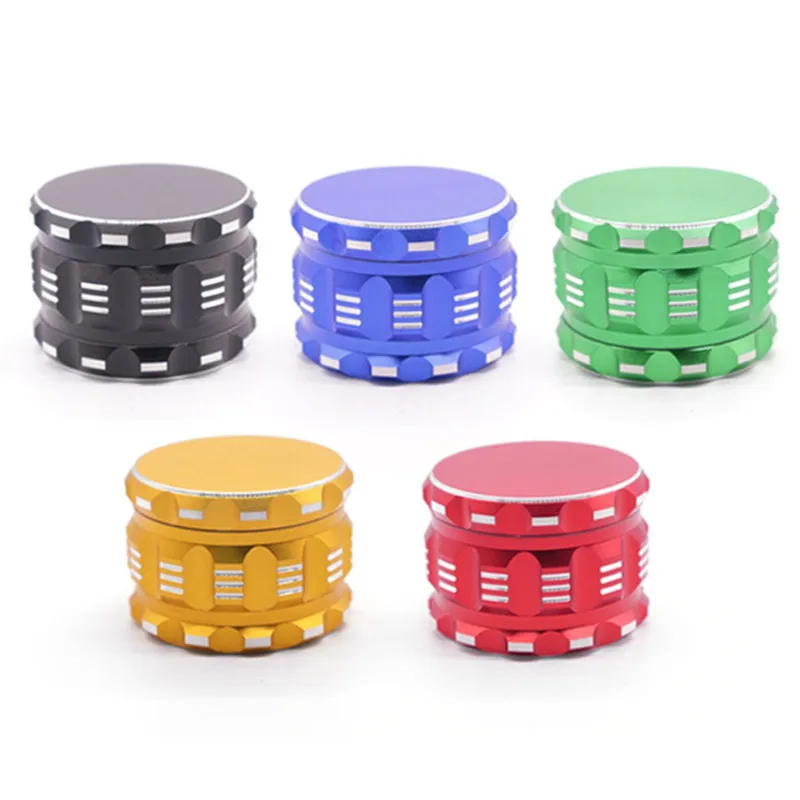 60mm smoking herb grinder for aluminum alloy drum shape stripe spices tobacco grinder