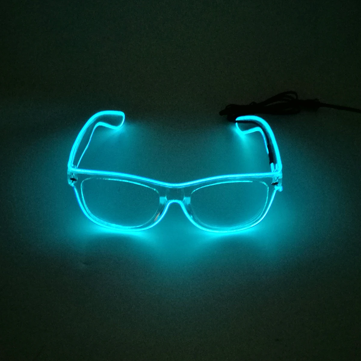 Bar Party DJ Hot Props Eyewear Shade Luminous LED Neon EL Wire Glasses Flashing Blink Sunglasses Led Rayban Glasses