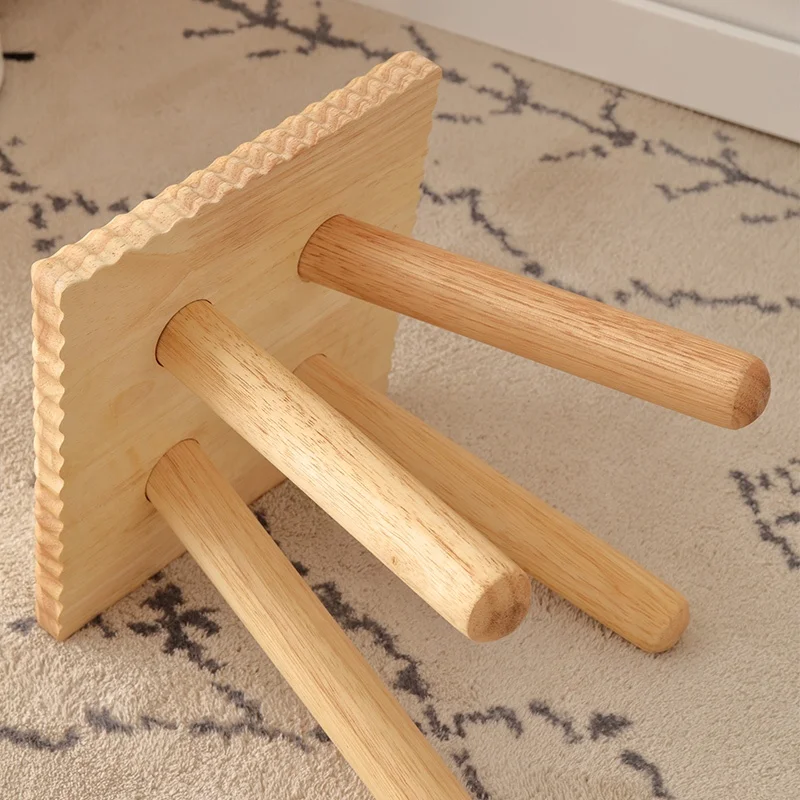 Living Room Furniture 100% Solid Wood Chairs Balconies Small Stools Kindergarten Student Chairs Outdoor Wooden Chairs