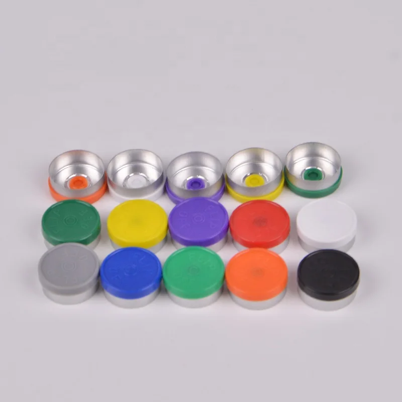 Wholesale pharmaceutical 13mm 20mm flip top off cap plastic aluminum vial caps for injection glass vials