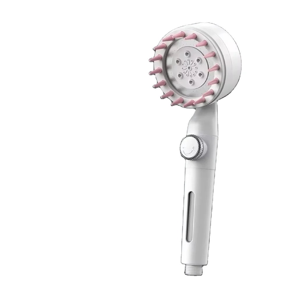 Supercharged Brass Hand Shower Filter for Bathroom Single Handle 3-Mode Rain Massage & Soft Sprays Polished Bathroom Shower Head