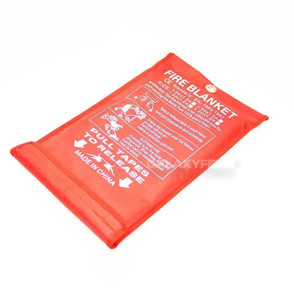 Wholesale Low price 1m*1m China Manufacturer Safety Protection Fiberglass Fire Proof Blanket Car Emergency Blanket