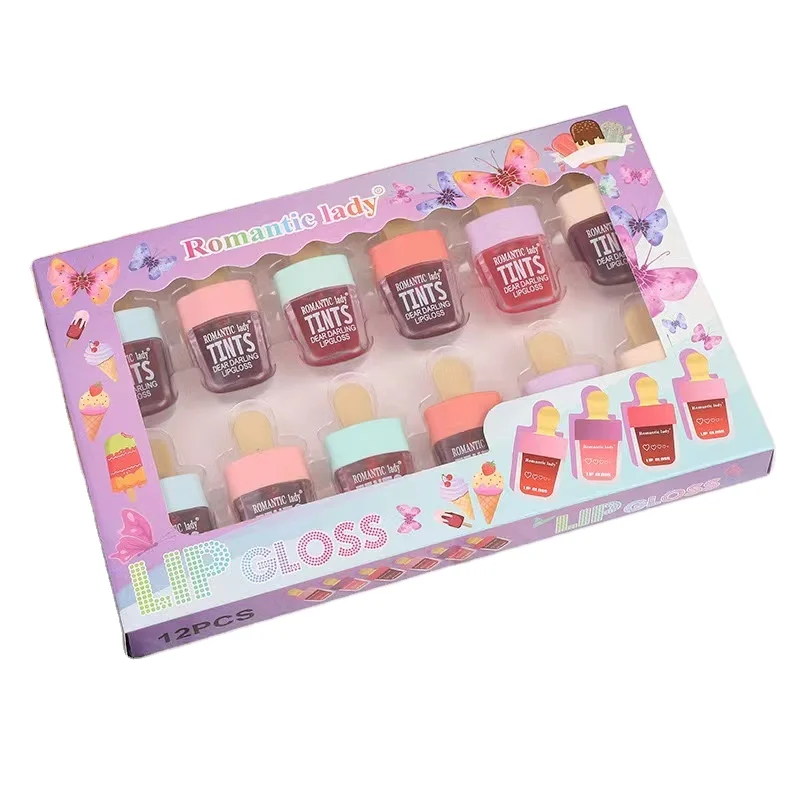 2024 Новое мороженое жидкое мороженое жидкая помада набор красителей для губ для длительного Цвета и увлажнения водостойкая глазурь для губ