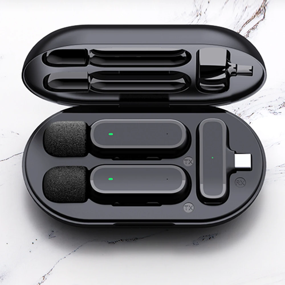 Беспроводной петличный микрофон для iPhone комплект из 2 предметов с функцией Plug-Play записи видео и прямых