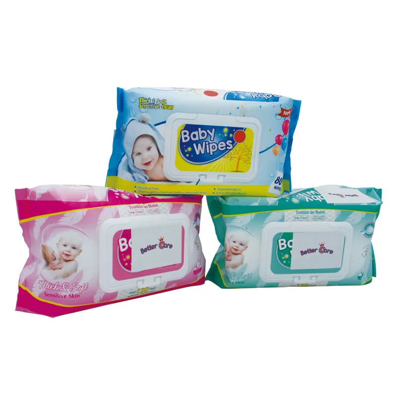 Wholesale Baby Wipes Manufacturing Natural Organic Baby Wet Wipe 80ct Disposable Wipes for Baby