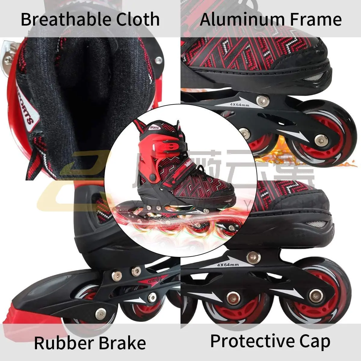 2022 New Design OEM Available 4 Wheels Inline Roller Skates Flashing Inline Skates For Kids Adult