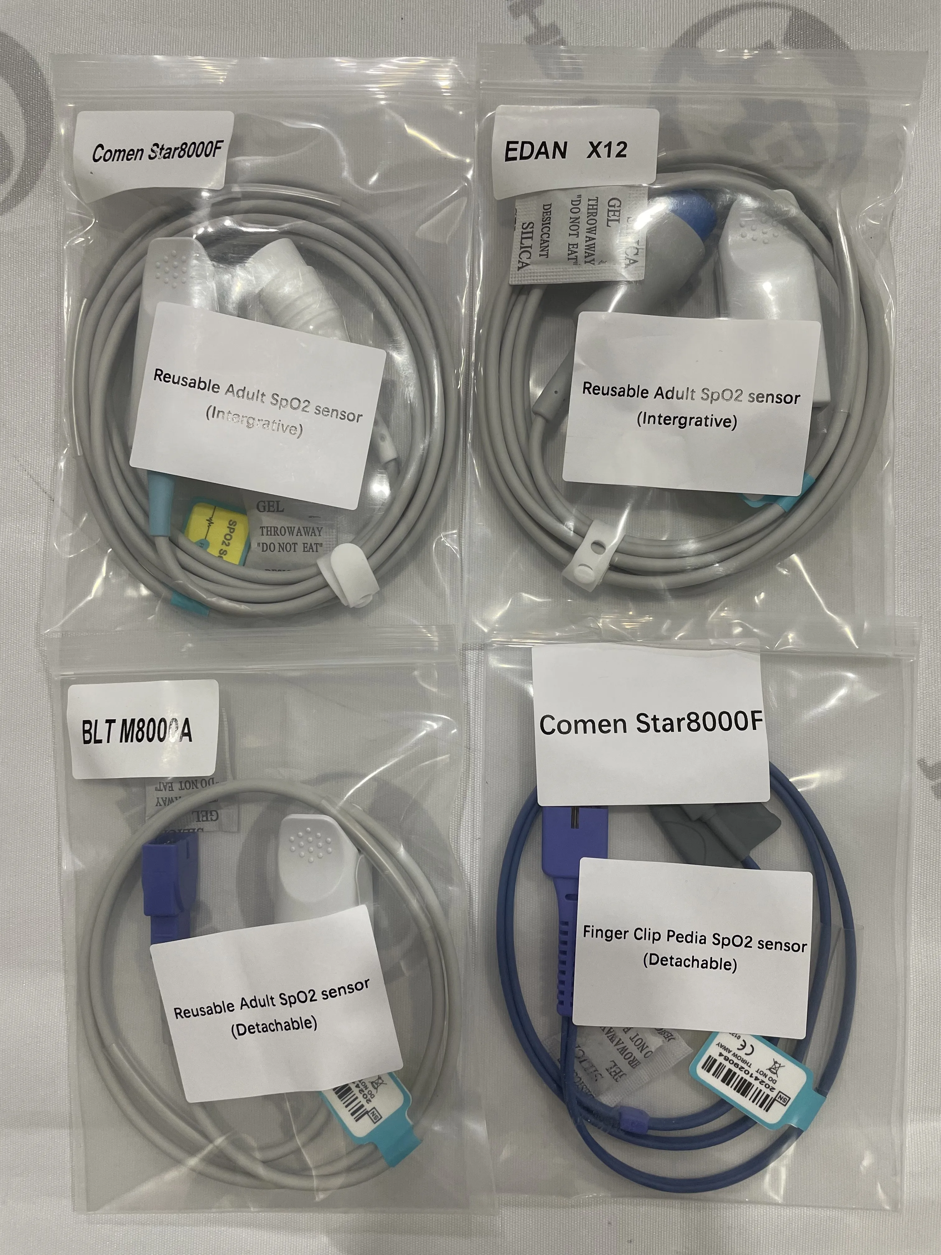 Mindray Edan Comen Compatible SPO2 Sensor ECG Cable Temp Sensor Cuffs SPO2 Extension Cable For ICU Patient Monitor