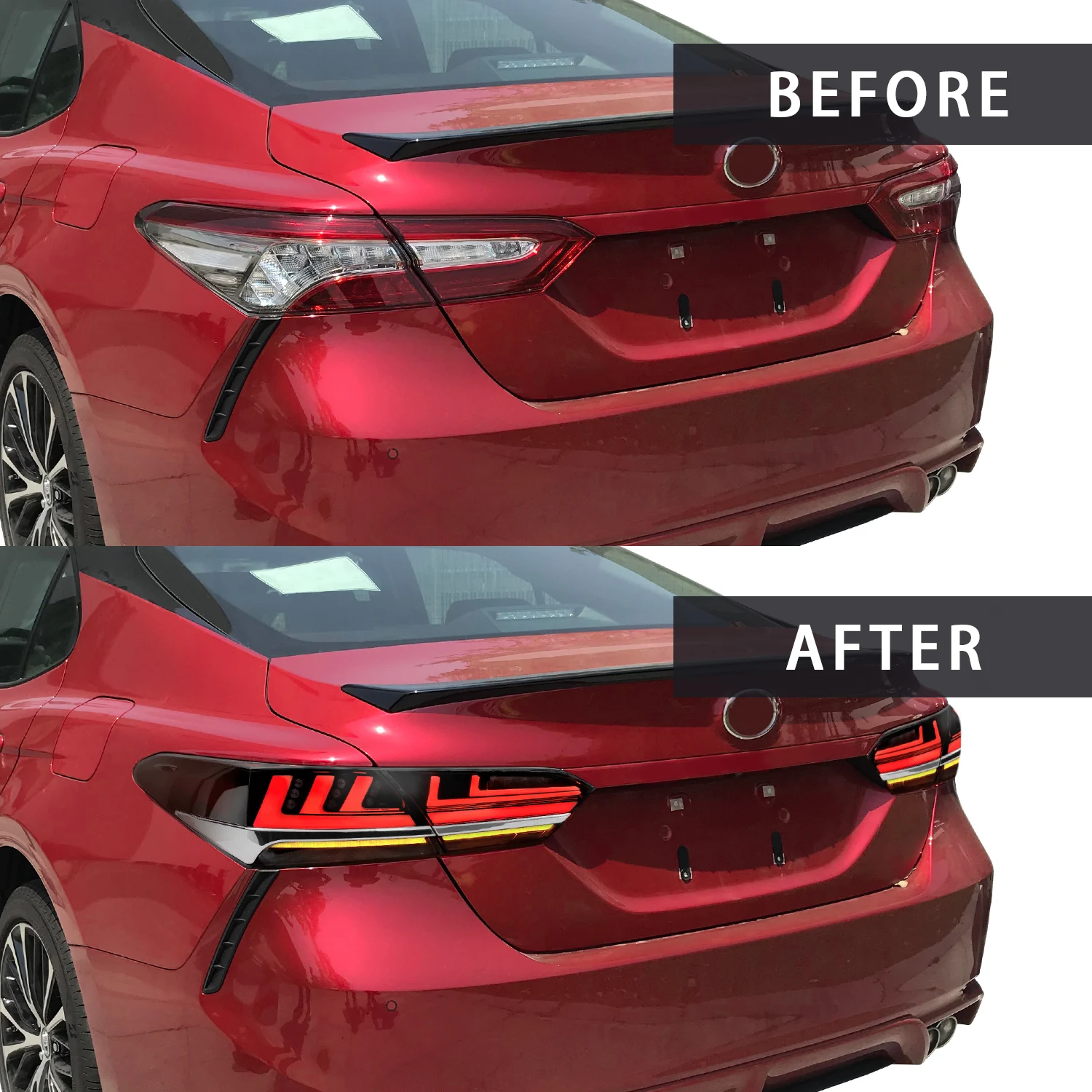 Светодиодные задние фонари подходят для 2018-2019 лампы Camry в сборе с последовательным поворотным светом набор из 2 тонированных ламп toyota camry