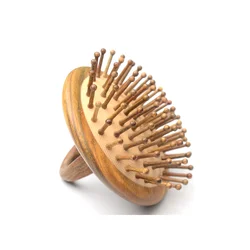 Оптовая продажа OEM 2022 Новая высококачественная круглая Массажная щетка для головы из сандалового дерева