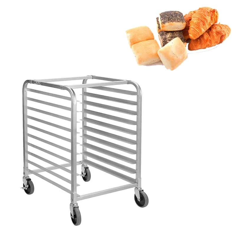 Bun Pan Rack 10 / 15 Tier With Wheels Stainless Steel Commercial Bakery Racking Full & Half Sheet Kitchen Restaurant Cafeteria