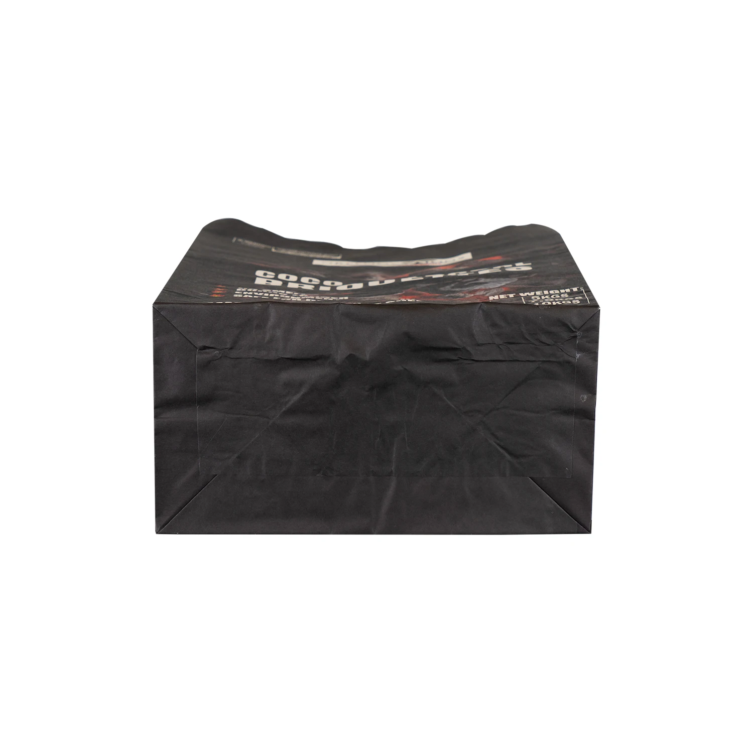 customized empty 3kg  5kg 7kg 10kg kraft paper charcoal bag with nice printing BBQ paper packaging bag
