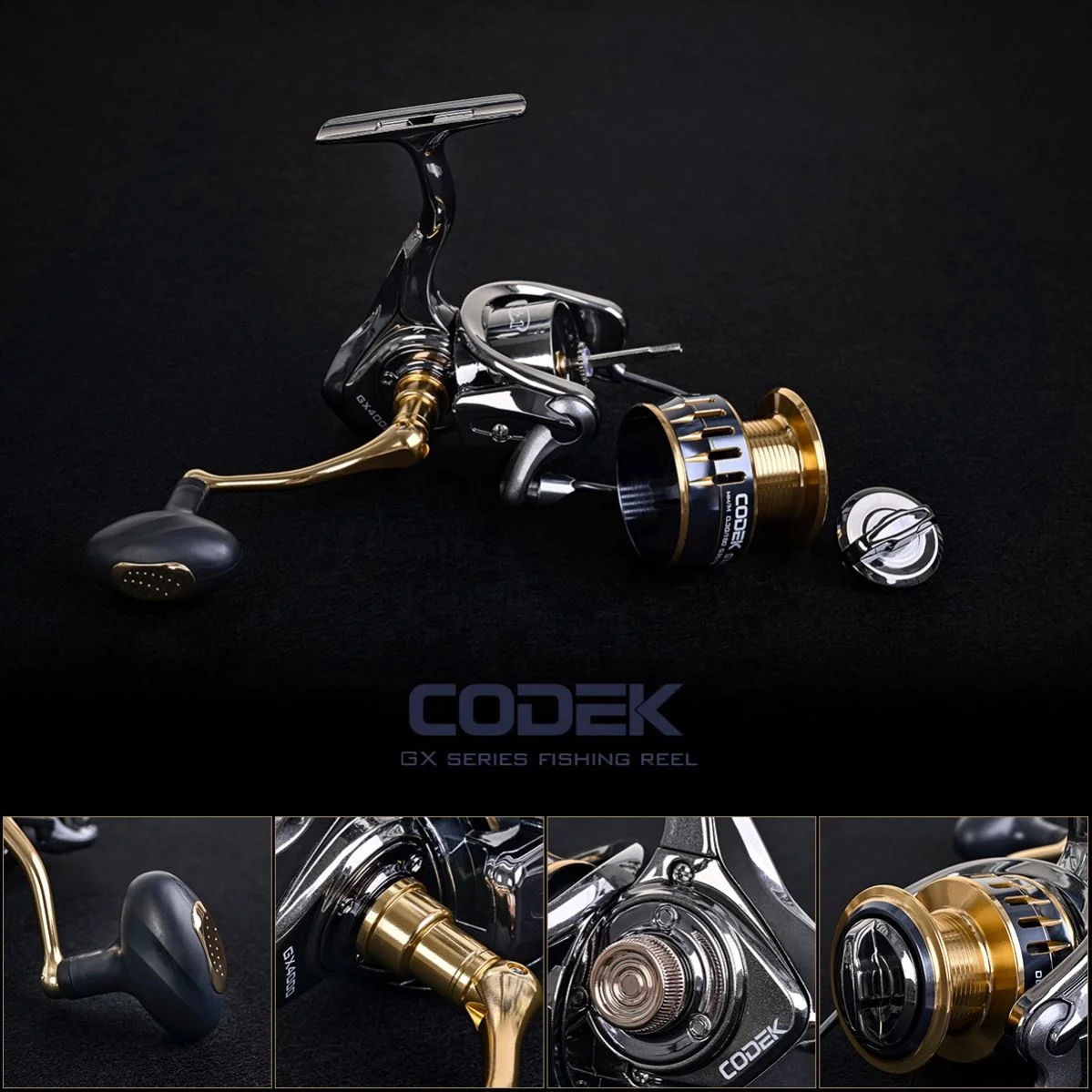CASTSOON Color Box Spinning LEFT Hand 1000-5000 Series 24 Hours All Metal Wire Cup Fishing Reel Gx1000-5000series Max Drag 7.5kg