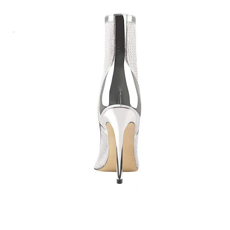 Manufacturer Wholesale Sexy Stiletto High Heel Pointed Toe Lace Up Mid Calf Women Boots