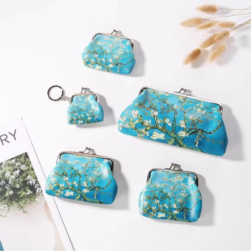 New Van Gogh Apricot Blossom Oil Painting Storage Bag Card Bag Digital Print Customizable Pattern