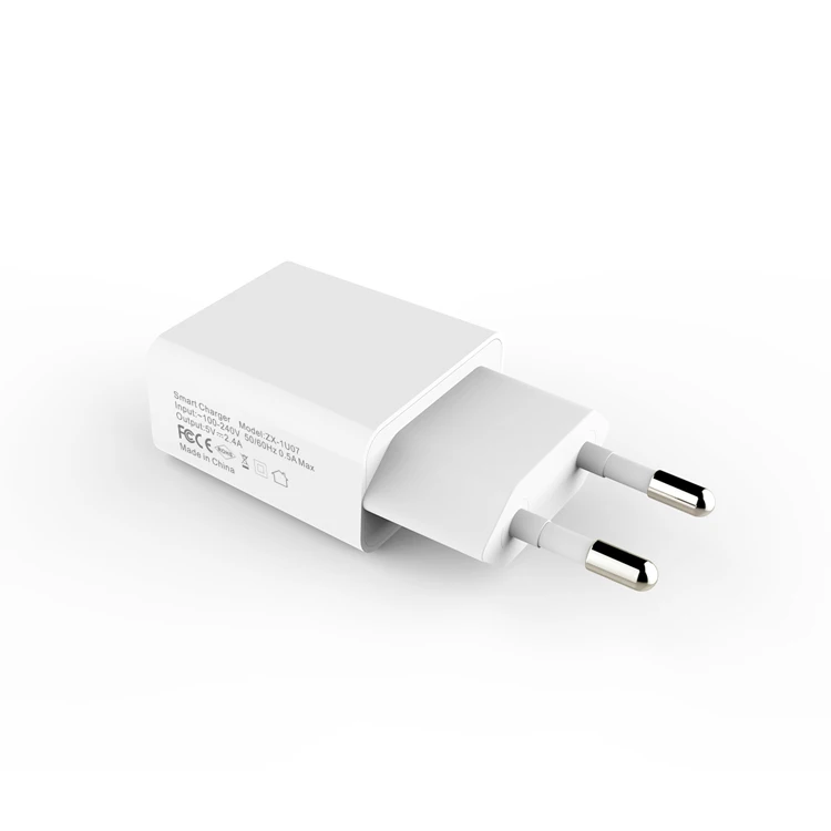 
5V 2.4A USB 12W charger for mobile phone accessory KR EU US plug 