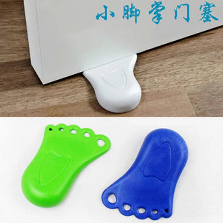 MZL Foot Shape Rubber Door Stopper Childproof Door Stop Safety Anti-Pinch Hand And Foot Door Plug