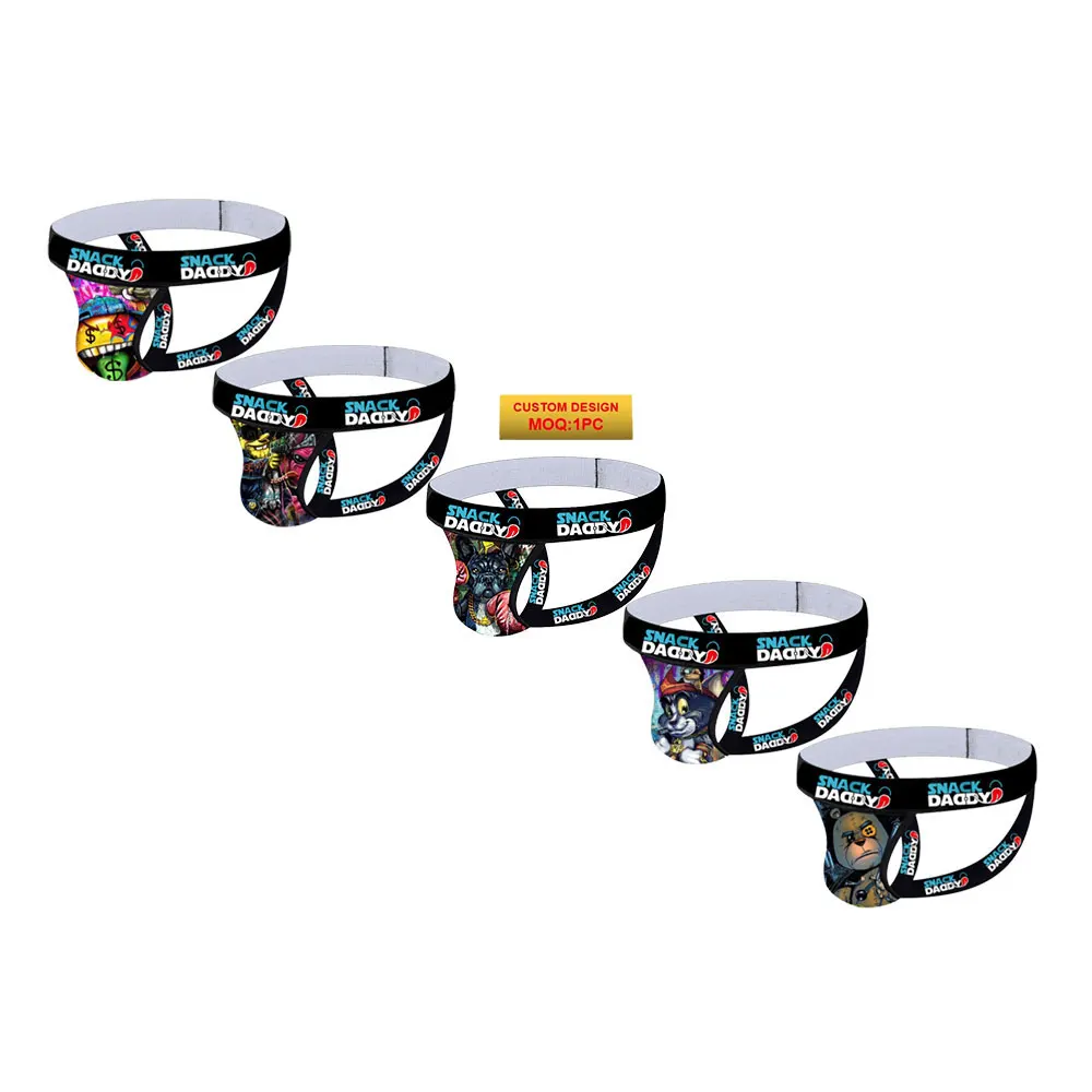 Sexy Jockstrap Cotton Pipeline G-strings Men Thong Male Panties Gay Briefs