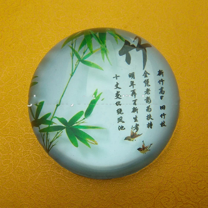 Пользовательские 3d лазерная гравировка кристалл подарок Полушария Кристалл Стекло бизнес пресс папье офис пресс папье