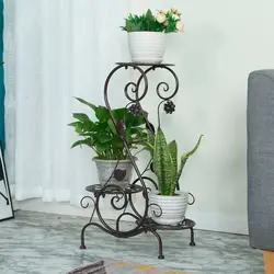 Подставка из кованого железа в европейском стиле для цветов, металлическая подставка для растений, подходит для горшков комнат и балконов