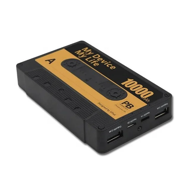 Popular hot sale Magnetic tape shape power bank, personalized design 10000mAh 2USB ports for mobile phone
