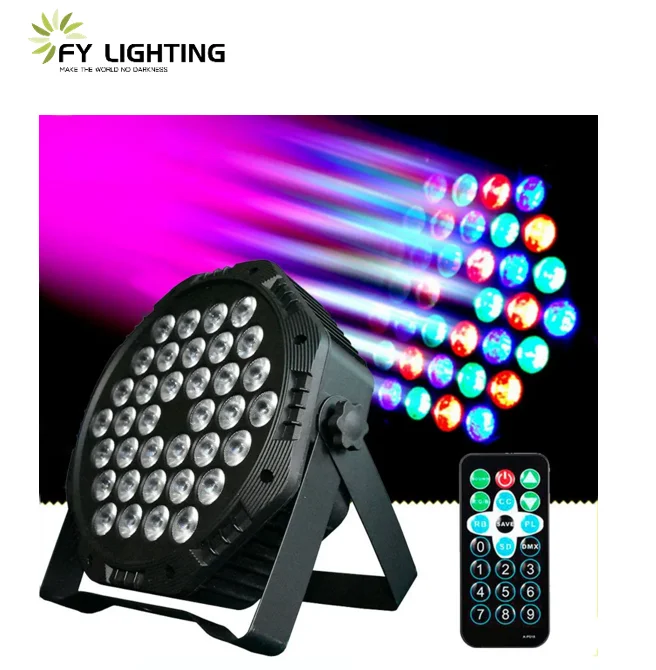 Профессиональный 18 36 LED RGB партия плоской подошве из прозрачного пластика; Параболический алюминизированный отражатель светодиодный смарт-танцпол лазерный луч диско